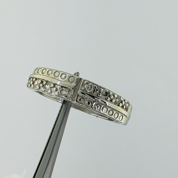 His & Hers 925 Sterling Silver Wedding Set With CZ - Picture 5 of 8